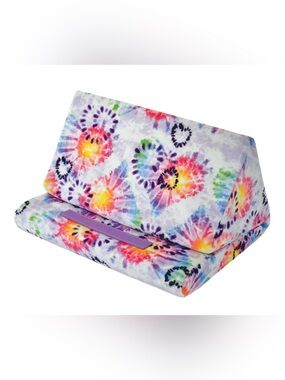 Iscream Heart Tie Dye Tablet Pillow Stand Fleece Lap Cushion